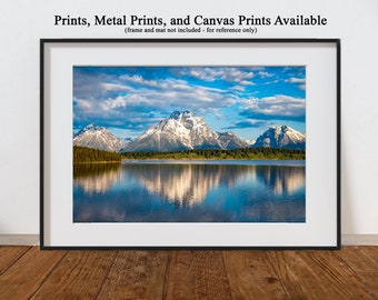 Grand Teton - Jackson Lake - estampes, gravures sur métal, toile