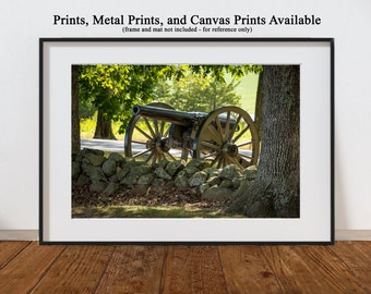 Gettysburg - Cannon on Battlefield - prints, metal prints, and canvas available