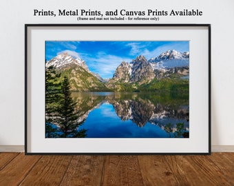 Grand Teton - String Lake - vue #2 - estampes, gravures métal, toile