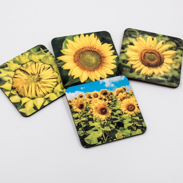 Ensemble de 4 sous-verres isorel tournesol