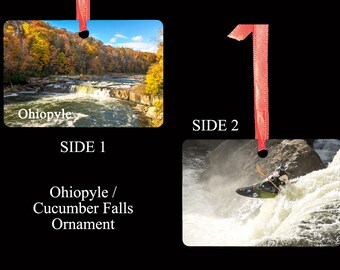 Ohiopyle / Cucumber Falls - Christmas Ornament - 2 sided