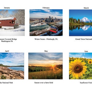 2023 Scenic Calendar 12 month, Landscapes, Fund Raiser image 2