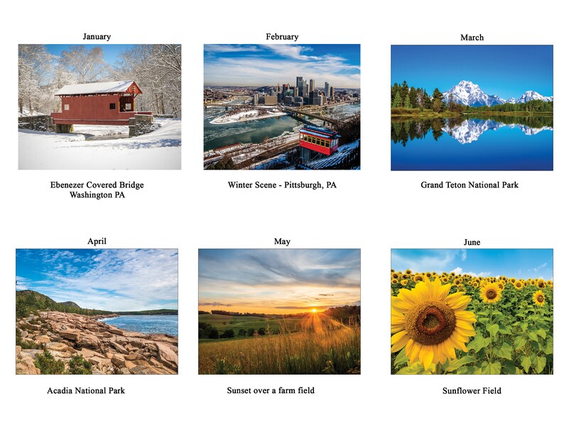 2023 Scenic Calendar 12 month, Landscapes, Fund Raiser image 2