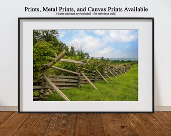 Gettysburg - Battlefield Fence - prints, metal prints, and canvas available