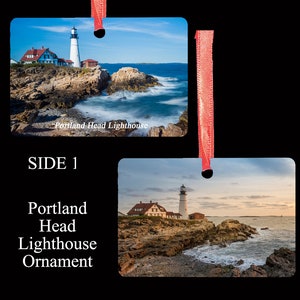 Portland Head Lighthouse - Christmas Ornament - 2 sided - Lighthouse Ornament