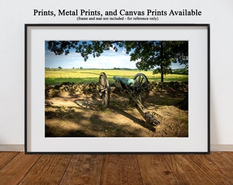 Gettysburg - Cannon on Battlefield - prints, metal prints, and canvas available