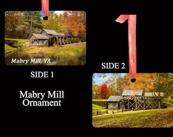 Mabry Mill (Virginia) - Christmas Ornament - 2 sided