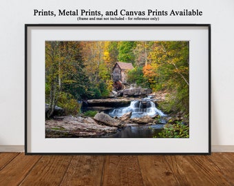 Glade Creek Grist Mill - Babcock State Park - West Virginia - prints, metal prints, canvas