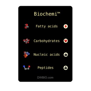 Biochemi™ Macromolecule 52 card deck for playing card games have fun and learn science image 4