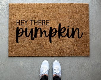 Hey There Pumpkin Doormat Customized Doormat Personalized Etsy