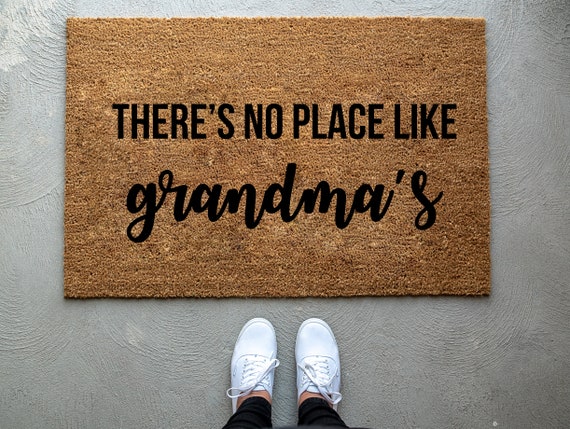 There S No Place Like Grandma S Doormat Home Decor Personalized Doormat Custom Doormat Welcome Mat Front Doormat Door Mat