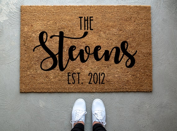 Personalized Welcome Mat Doormat Personalized Doormat Custom Doormat Front Door Mat Housewarming Gift New Home Doormat Door Mat