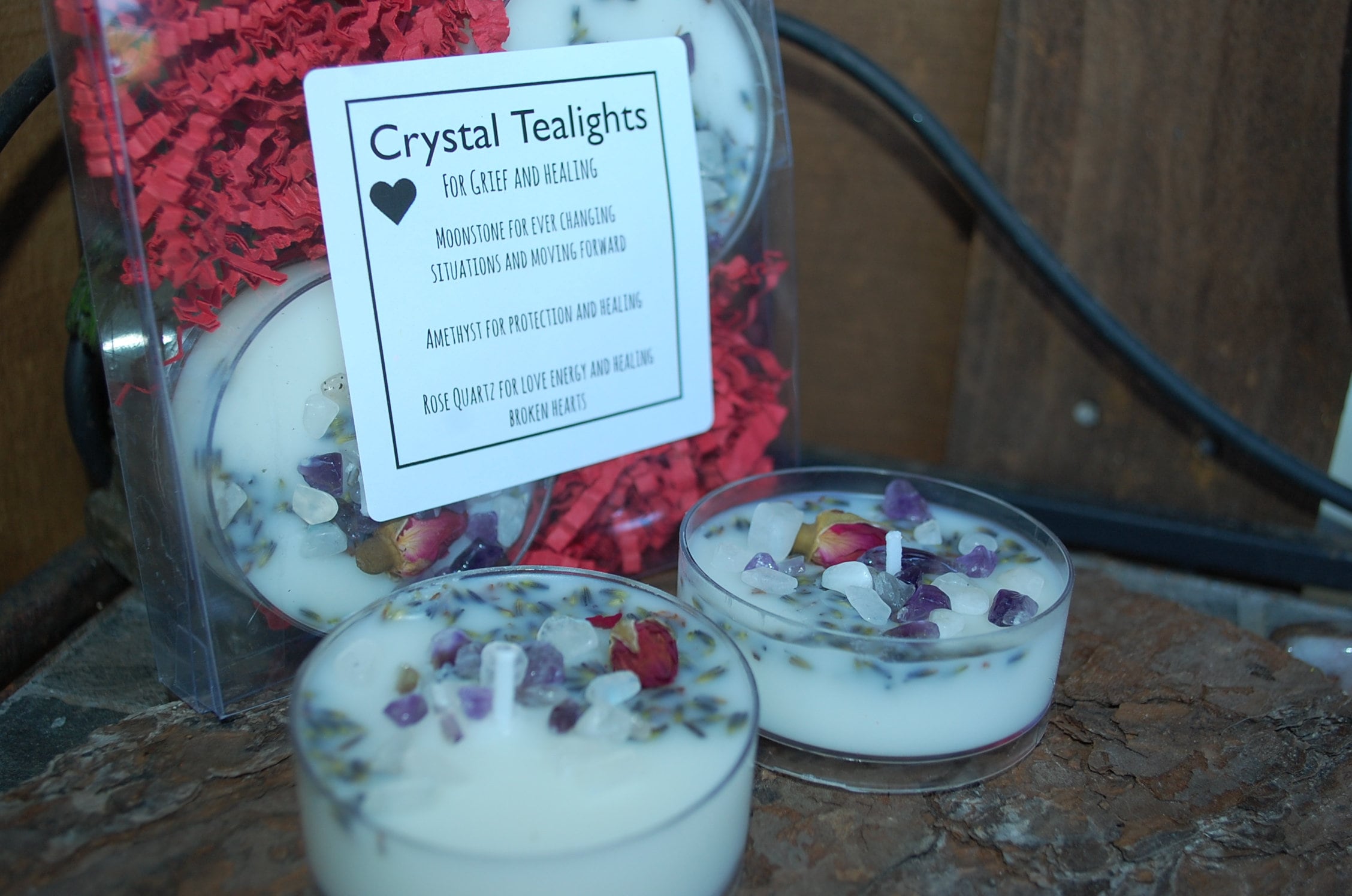 GRIEF CANDLE Grief crystal and herb candle Memorial Etsy