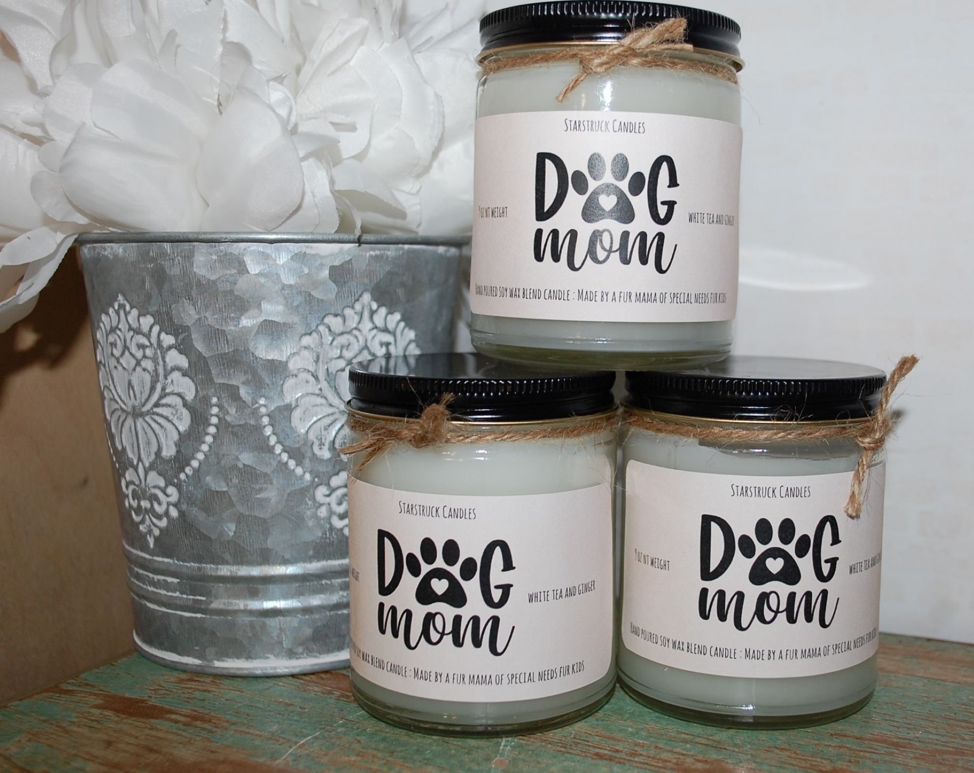 DOG MOM CANDLE Personalized Candle Soy wax candle Scented Etsy