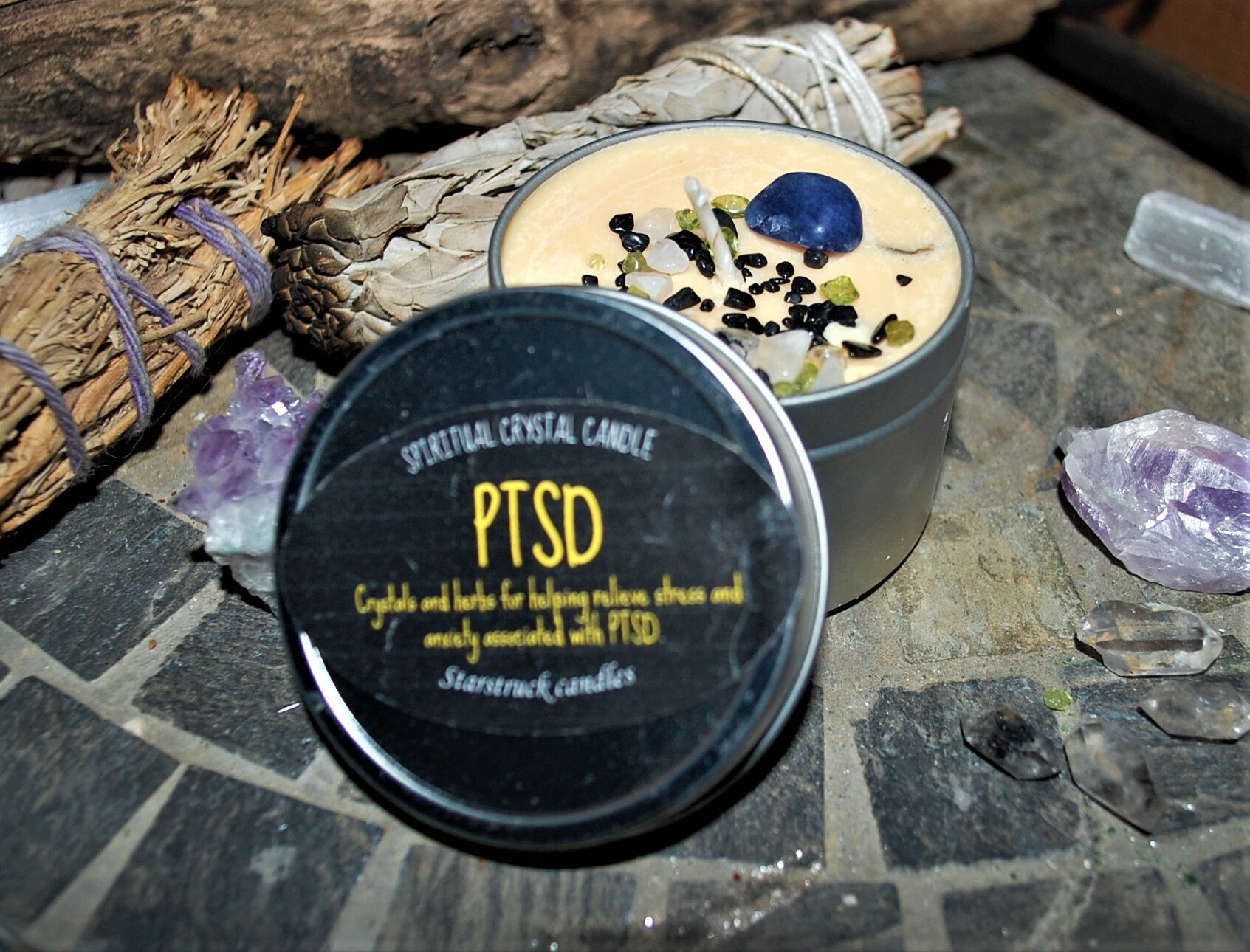 Crystal healing for stress and PTSD. Etsy