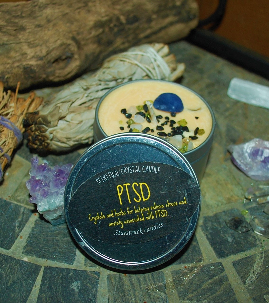 Crystal healing for stress and PTSD. Etsy