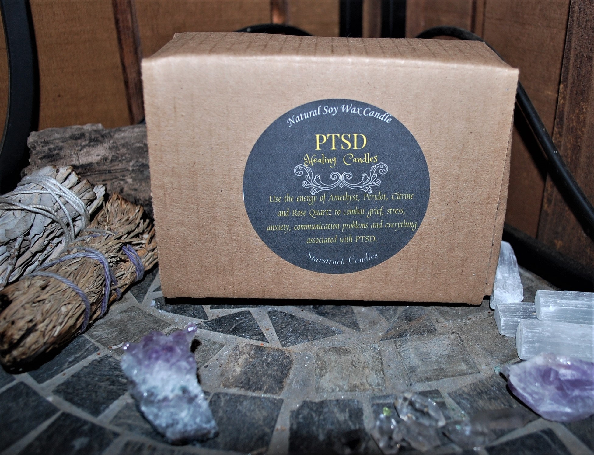 Crystal healing for stress and PTSD. Etsy