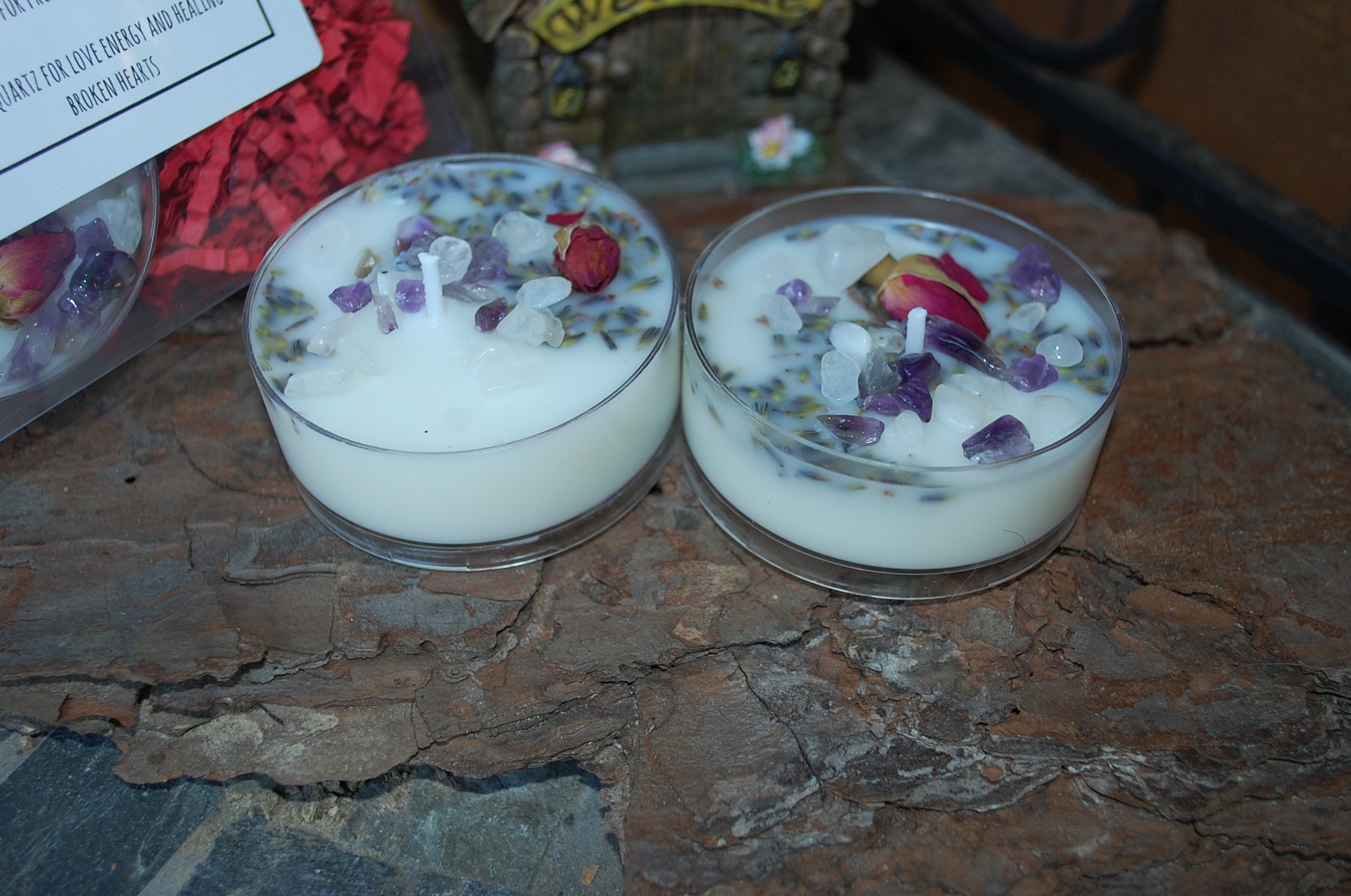 GRIEF CANDLE Grief crystal and herb candle Memorial Etsy