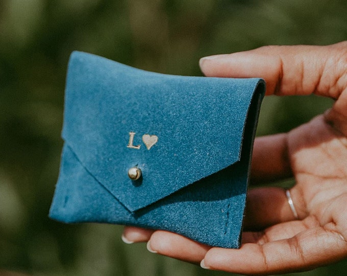 Personalized Suede Jewelry Pouch, Bridesmaid Gifts, Made in England