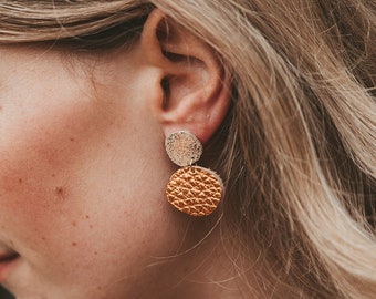 Bili Pop Leather Drop Earrings: Autumn Earrings