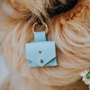 Dog Ring Bearer. Personalised Wedding Ring Pouch for Dogs. Proposal Engagement Ring Box for Pet Collar. Custom Leather Ring Carrier for Dogs