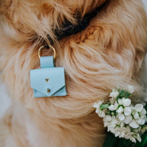 Dog Ring Bearer. Personalised Wedding Ring Pouch for Dogs. Proposal Engagement Ring Box for Pet Collar. Custom Leather Ring Carrier for Dogs