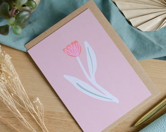 Pink Tulip Card