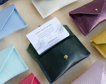 Personalised Italian Leather Card Wallet: Compact Cash & Card Holder