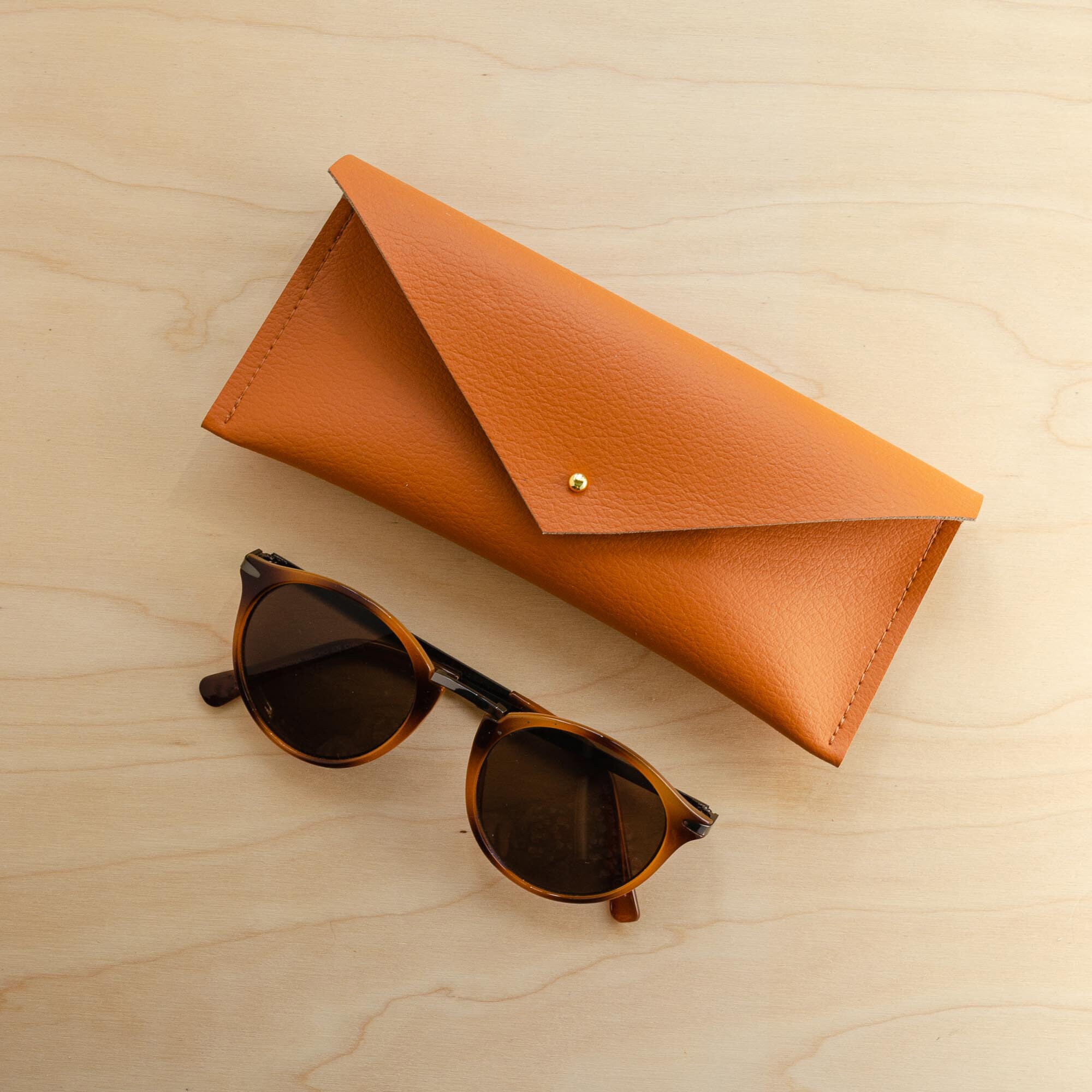 Soft Leather Sunglasses Bag, Portable Soft Genuine Leather Glasses Case