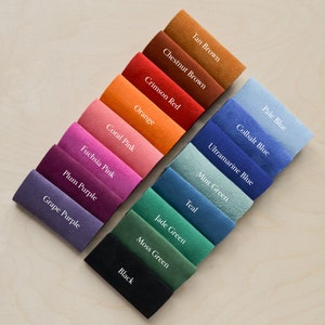 Colour palette for suede collection.