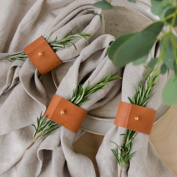Brown 2024 napkin rings