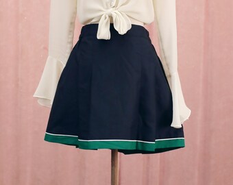 Vintage 90s Dark Blue Cheer Skirt