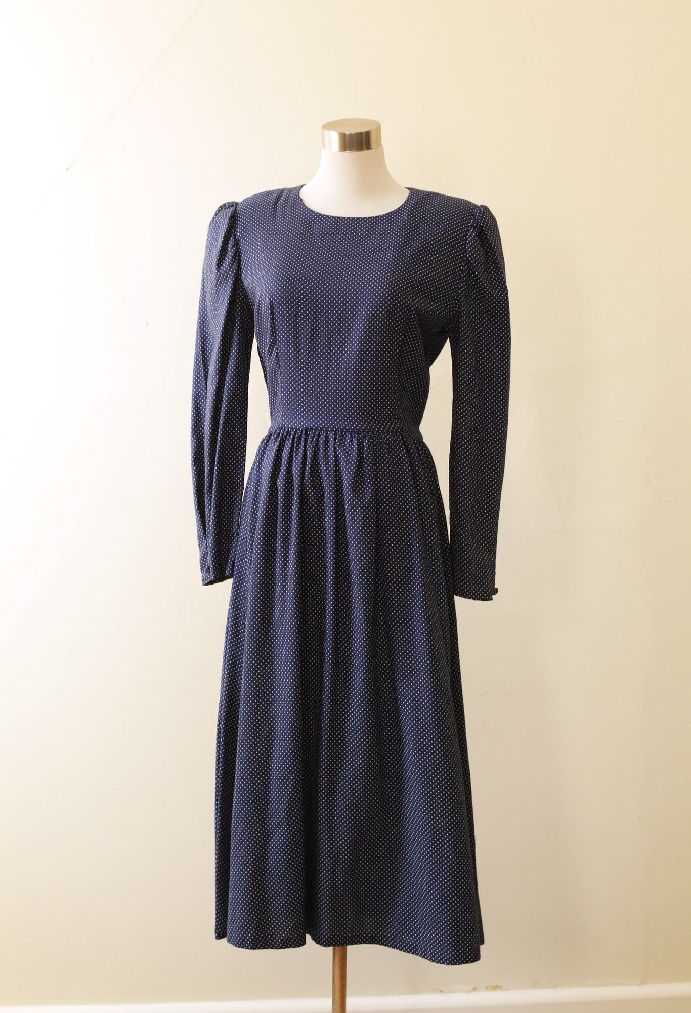 Vintage 80s Little House on the Prairie Dress With Puffy Sleeves 