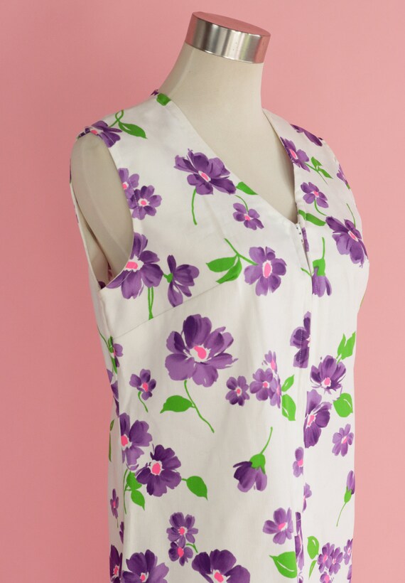 70 floral zip up tennis dress with front pocket a… - image 3