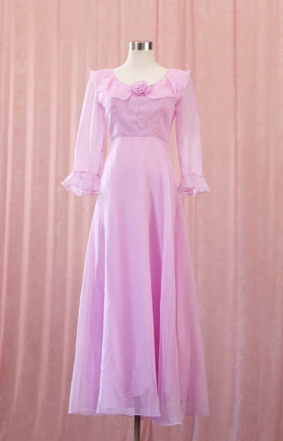 light purple vintage dress Lilac Meadow Swing Dress - Small