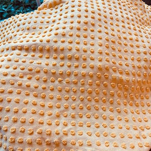 Vintage Orange Chenille Fabric Pieces: Fall Craft Projects