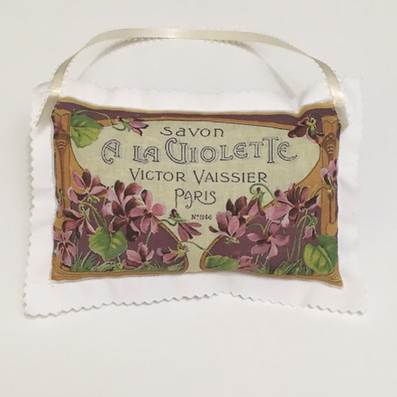 Lavender Sachet Vintage Postcard Organic Lavender Sachet Bag Provence