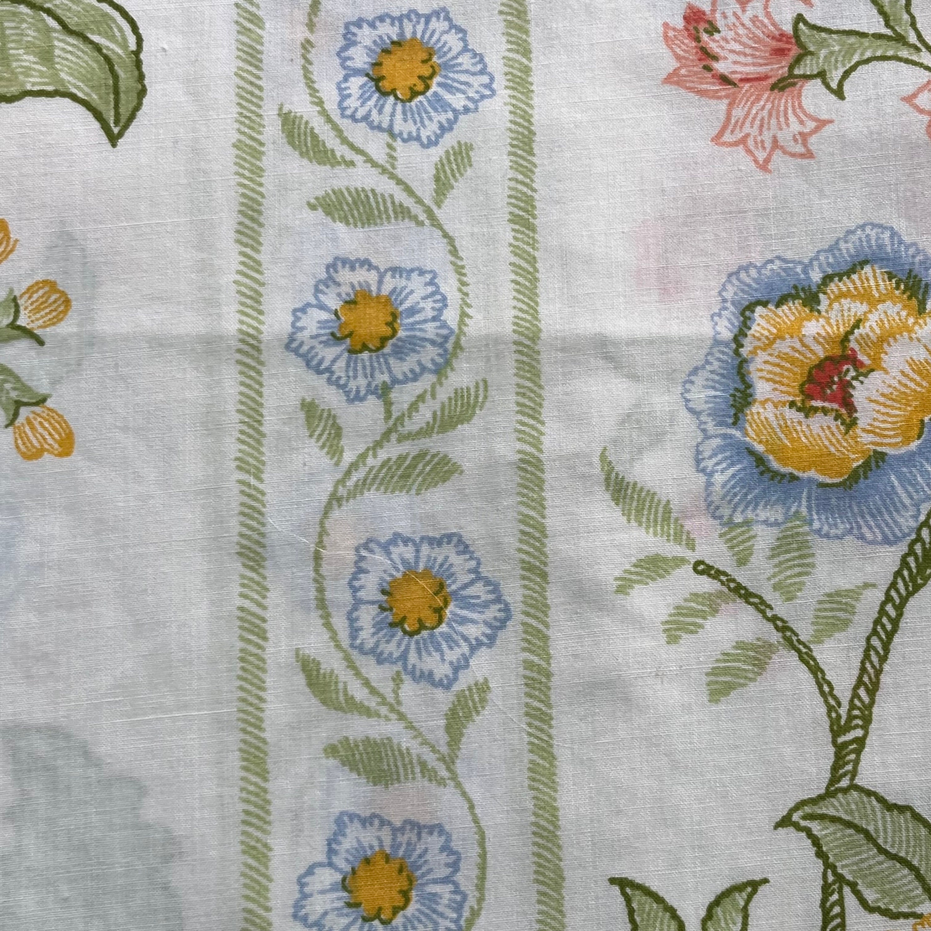 Vintage Sheet Fabric by the Half Yard Classic Percale Vintage Etsy