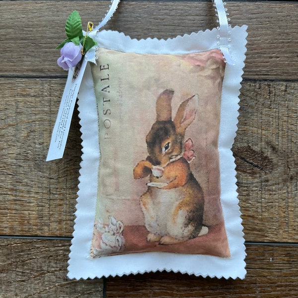 Lavender Sachet, Organic French Lavender, Scented Sachet, Fragrant Sachet, Lavender Pillow, Easter Bunny Gift