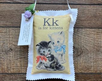 Lavender Sachet, Organic French Lavender, Scented Sachet, Fragrant Sachet, Lavender Pillow, Kittens