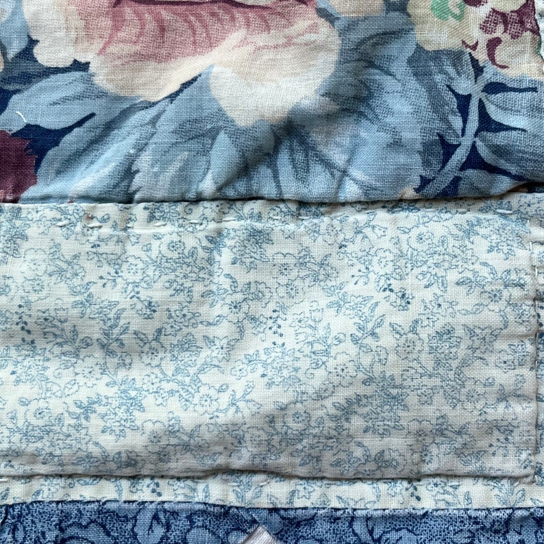 Vintage 18 X 24 Quilt Piece and Fabric Remnants Bundle Etsy