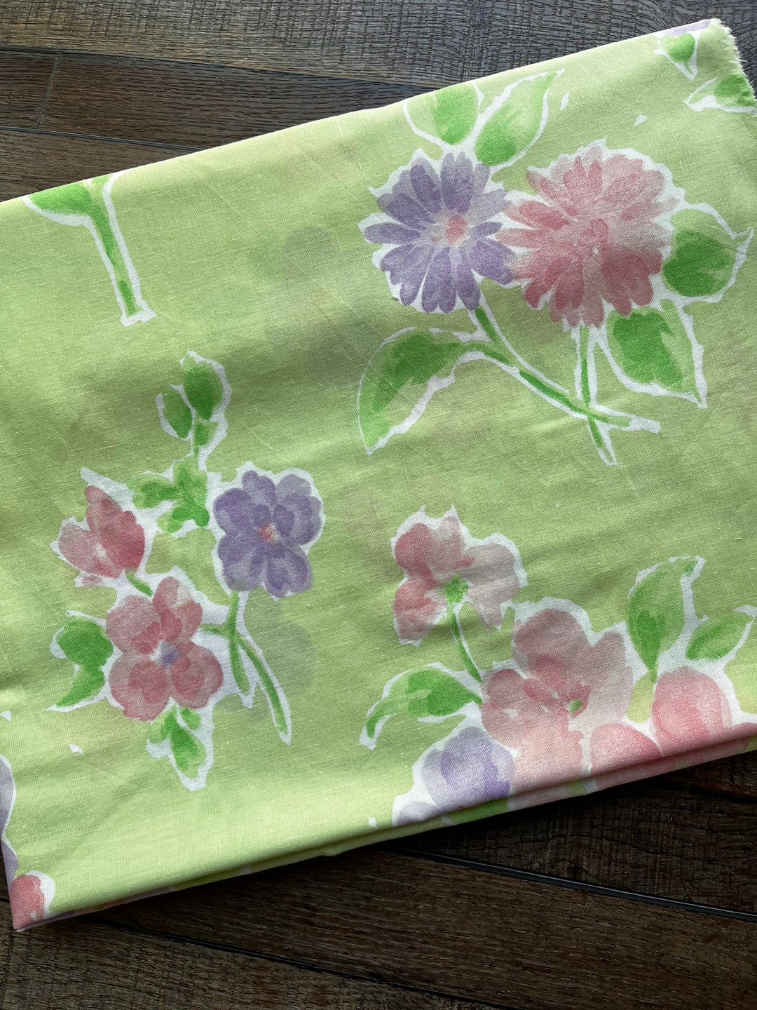 Vintage Sheet Fabric by the Half Yard Classic Percale Vintage Etsy