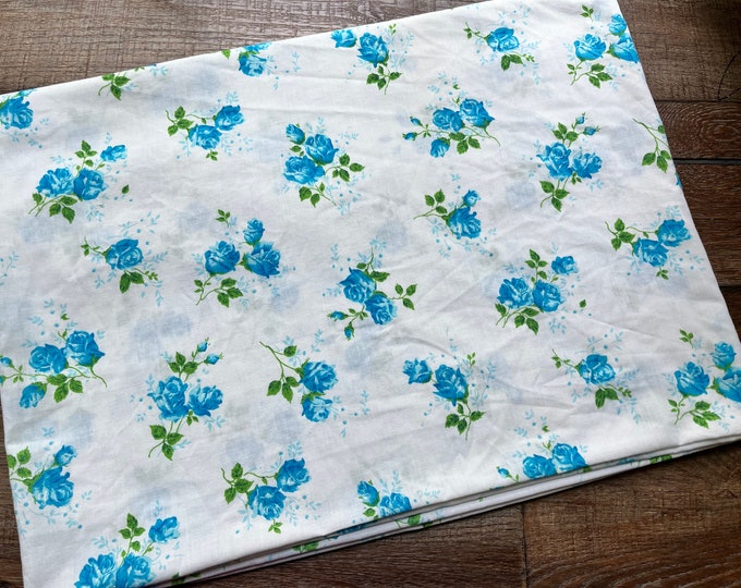 Vintage Sheet Fabric by the Half Yard Classic Percale Vintage Etsy