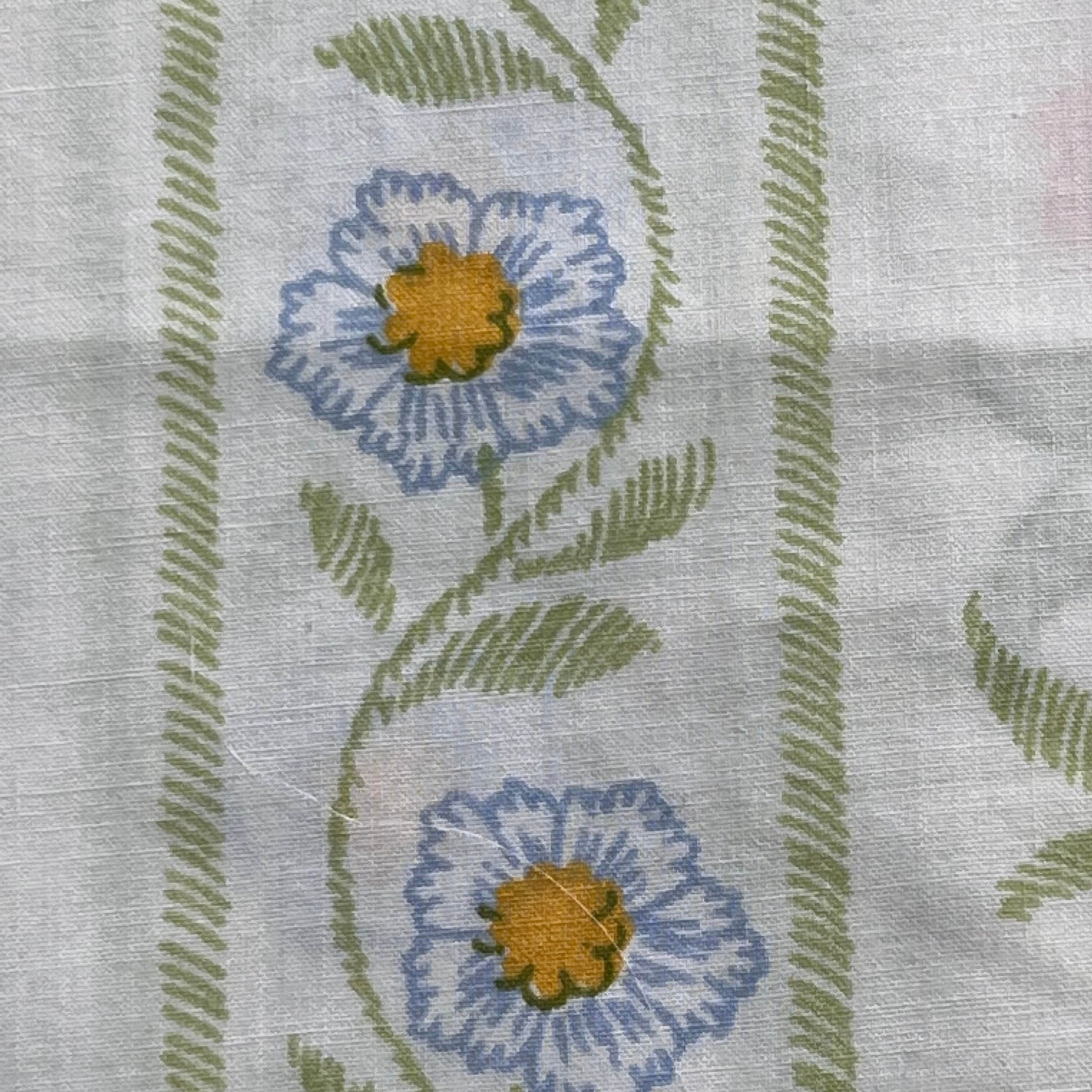 Vintage Sheet Fabric by the Half Yard Classic Percale Vintage Etsy