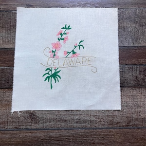 Vintage Delaware state quilt blocks for quilting, sewing, embroidery, and crafting