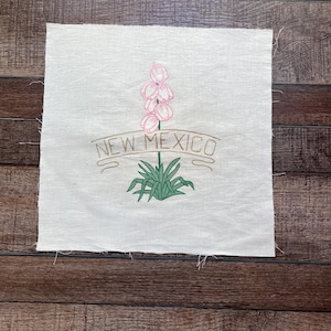 Vintage New Mexico state quilt blocks for quilting, sewing, embroidery, and crafting