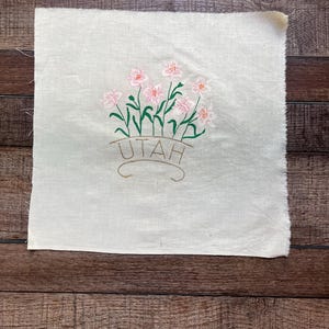 Vintage Utah state quilt blocks for quilting, sewing, embroidery, and crafting