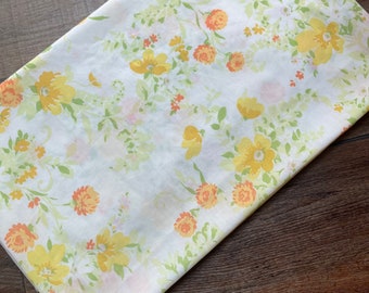 Vintage Sheet Fabric by the half yard, classic percale vintage bed sheets in 44” wide cuts, fabric by the yard, lovely cottage flowers