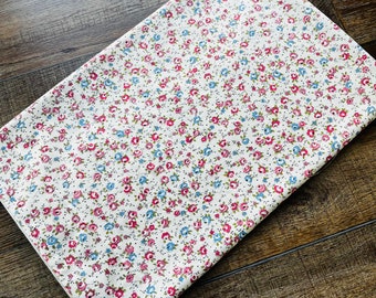 Vintage Sheet Fabric by the half yard, classic percale vintage bed sheets in 44” wide cuts, fabric by the yard, sweet flowers