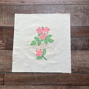 Vintage Iowa state quilt blocks for quilting, sewing, embroidery, and crafting